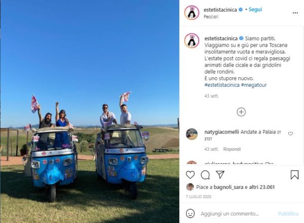 influencer-marketing-turismo-Estetista Cinica-Touring Club